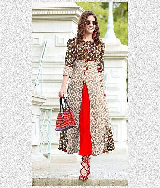 Long dhabu print designer dress