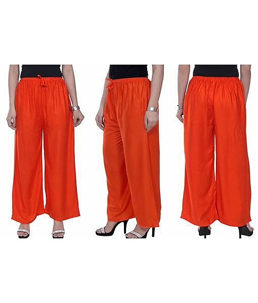 Orange rayon palazzo