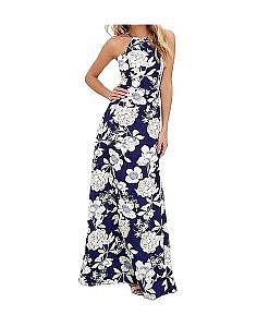 Beautiful long maternity dress with flower print