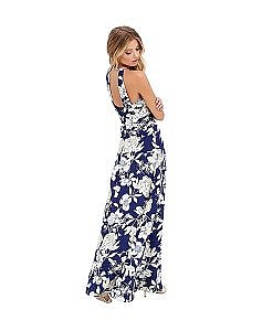 Beautiful long maternity dress with flower print