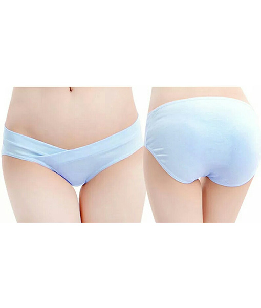 Betiyuaoe Women Underwear Briefs Maternity Knickers Low Waist V Shaped Cotton  Pregnancy Postpartum Panties 