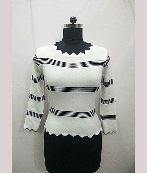 Woolen warm top white