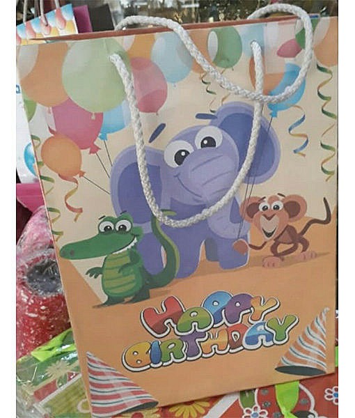 Happy birthday print gift paper bag 