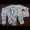 5 piece new born baby winter warm set blue