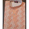 Peach Boys Cotton Ethnic Wear Kurta Payjama With Chikan Embroidery