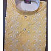 Yellow Boys Cotton Ethnic Wear Kurta Payjama With Chikan Embroidery