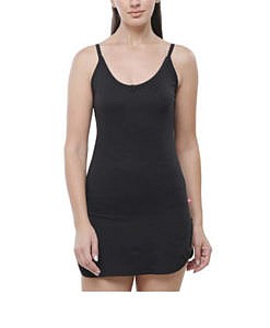 Lovable Daisy Dee Long Cotton Camisole Black