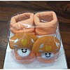 Cotton baby booties with grip