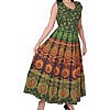 Jaipur cotton printer green dress