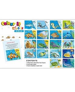 Aqua coloring painting and stamping art toy