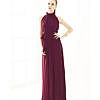 Dark Purple maternity party wear photo shoot dress