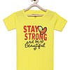 Yellow cotton short sleeves t-shirt