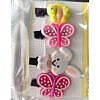 Kids Hair accessories set of 4 cute clips (Pink)