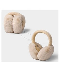 Brown winter wear foldable warm and cozy ear muffs