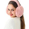 Pink winter wear foldable warm and cozy ear muffs