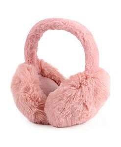 Pink winter wear foldable warm and cozy ear muffs