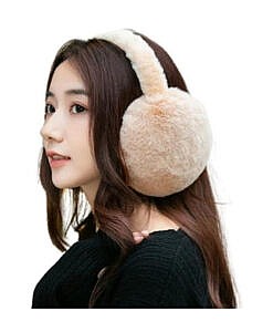 Brown winter wear foldable warm and cozy ear muffs