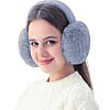 Grey winter wear foldable warm and cozy ear muffs