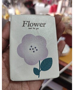 Purple flower print high quality rectangle pocket mirror