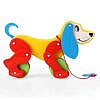 Toddlers pull along multi-colour dog toy