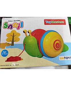 Toddlers pull along multi-colour Snail toy