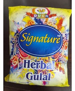 Yellow signature herbal eco friendly gulal